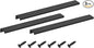 uxcell Cabinet Finger Edge Pull, 3pcs 300mm / 11.81" Aluminum Alloy Back Mount Hidden Cabinet Pulls Concealed Handle for Home Kitchen Drawer Cabinet, Black