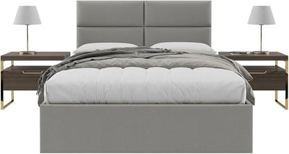 Vänt Upholstered Wall Panels - Queen/Full Size Wall Mounted Headboards - Zigrino Mineral - Set of 4 Panels (Each Individual Panel 30"x11.5")