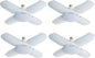LED Garage Lights 4 Pack, 80W LED Shop Light with 4+1 Multi-Position Panels Deformable E26/E27 Ceiling Light, 6500k 8000LM Ceiling Led Daylight for Shop, Basement, Workshop, Attic, Barn