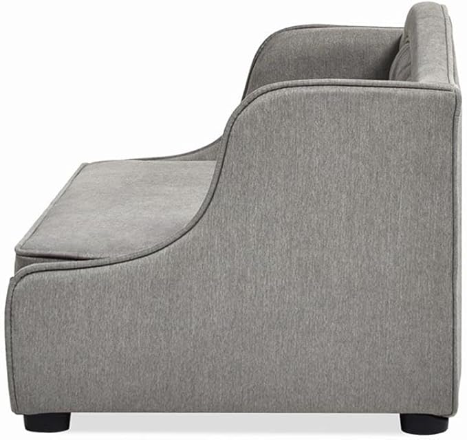 Pemberly Row 35" Tufted Wingback Pet Sofa Bed Medium Uptown Gray-Mewly Pet