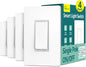 TREATLIFE Smart Light Switch Single Pole Works with Alexa, Google Home and SmartThings, 2.4GHz WiFi Timer Smart Switch, Neutral Wire Required, No Hub Required, FCC Listed, 4 Pack