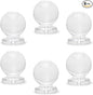 MroMax 6pcs Tiny Pull Handle Round Acrylic Mini Knob 16mm Diameter Clear Shiny Knob Cute Decoration for Jewelry Box, Gift Case and Makeup Box