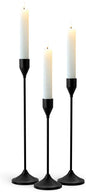 Brass Black Metal Taper Candle Holder, Vintage Candlestick Holders, Candle Sticks Holder Decor for Wedding Wedding, Dinning, Party, Fits 3/4 inch Thick Candle&Led Candles (Set of 3 Pcs)