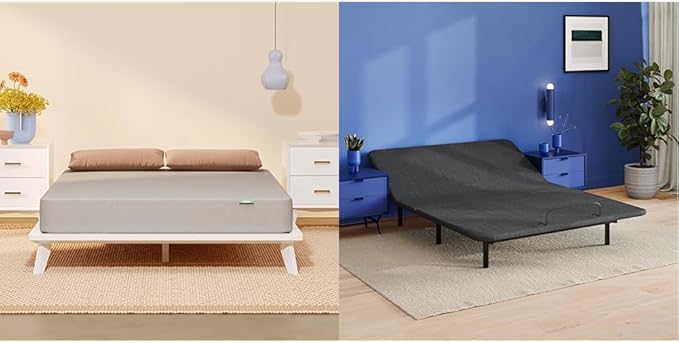 Siena 8” Full Mattress with Adjustable Base - Head & Foot Incline - Medium Firm Gel Memory Foam - Premium Pressure Relieving Layers - Wireless Remote with Memory - Zero Clearance - Zero Gravity
