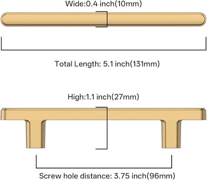 2244 10 Pack 3.75 Inch(96mm) Kitchen Cabinet Handles Champagne Bronze Cabinet Pulls Kitchen Cabinet Hardware Drawer Pulls for Cupboard Wardrobe 2244