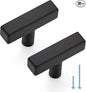 JOY DECOR 30 Pack Single Hole Matte Black Square Cabinet Handles Stainless Steel Cabinet Hardware Pulls for Kitchen and Drawers with 2 Inch Overall Length