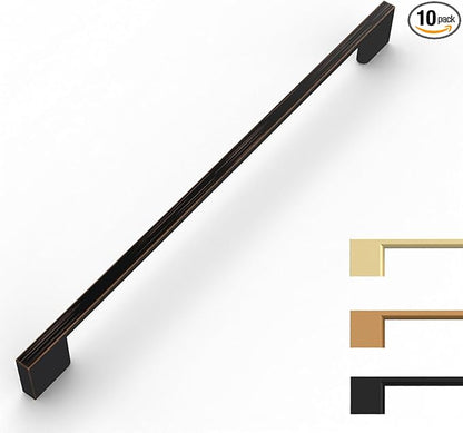 10 Pack Oil Rubbed Bronze Cabinet Pulls 10 Inch Cabinet Handles Kitchen Cabinet Hardware Kitchen Handles for Cabinets Bronze Dresser Pulls Drawer Handle
