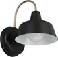 Design House Mason Barn Light Indoor/Outdoor Wall Mount Modern Industrial Farmhouse Wall Light for Patio, Garage, Bathroom, Office, Kitchen, 8-Inch, Matte Black and Gold, 588285