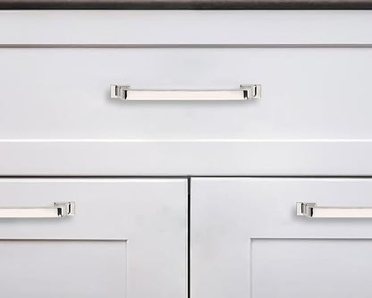 KHTUMEWARE 6 Pack 10 Inch Cabinet Handles - Polished Nickel Kitchen Pulls and Drawer Handles