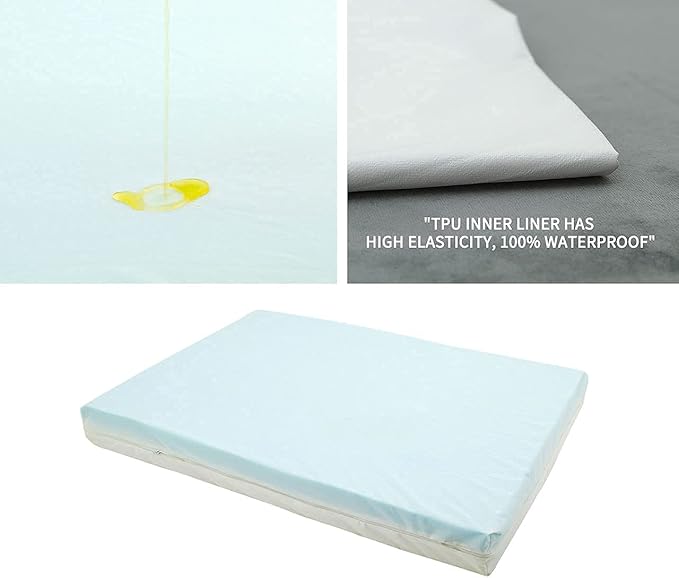 Orthopedic Memory Foam Dog Bed, Cooling Dog Beds for Extra Large Dogs -Waterproof Pet Bed for Crate with Removable Washable Cover, XL(41inch,90Lbs)-Mewly Pet