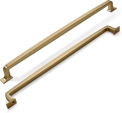 khtumeware | Appliance Handle Pull | Brushed Satin Brass | 18 in (457 mm) Center-to-Center Drawer Pull | 1 Pack| Kitchen and Bathroom Cabinet Hardware | Furniture Hardware