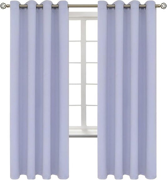 BGment Room Darkening Curtains 72 Inches Long - Grommet Thermal Insulated Drapes Window Treatment Curtains for Bedroom, 2 Panels, 52 x 72 Inch, Lavander