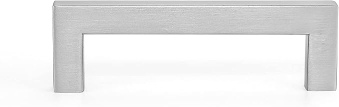 Ravinte 20 Pack 4 Inch Square Cabinet Handles - Satin Nickel & Brushed Nickel Drawer Pulls - Kitchen Cabinet Hardware
