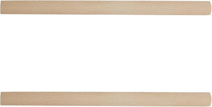 6Pcs Unfinished Beech Wood Solid Furniture Pulls Handles,Unfinished Unpainted Paintable Wooden Handles Cupboard Closet Drawer Handle Pull,Length 11.81",Hole Dis.8.82"
