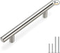 homdiy Brushed Nickel Cabinet Pulls Cabinet Handles, 3-1/2in(90mm) Center to Center Dresser Drawer Handles Silver Drawer Pulls for Kitchen, Bedroom, Bathroom, Wardrobe Hardware