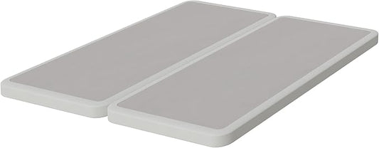 Nutan Inch Sturdy Box Spring for Mattress Support-Durable and Fully Assembled, Natural Wood Queen, White, 2" Foundation