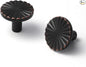 2 Pack Oil Rubbed Bronze Cabinet Knobs Flat Drawer Pulls Kitchen Cupboard Bathroom Dresser Cabinet Hardware Handles Zinc Alloy