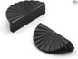 10 Pack Black Cabinet Pulls 3" Hole Center Cup Flat Matte Black Drawer Pulls Kitchen Cupboard Bathroom Dresser Cabinet Hardware Handles Zinc Alloy