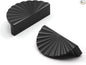 5 Pack Black Cabinet Pulls 3" Hole Center Cup Flat Matte Black Drawer Pulls Kitchen Cupboard Bathroom Dresser Cabinet Hardware Handles Zinc Alloy