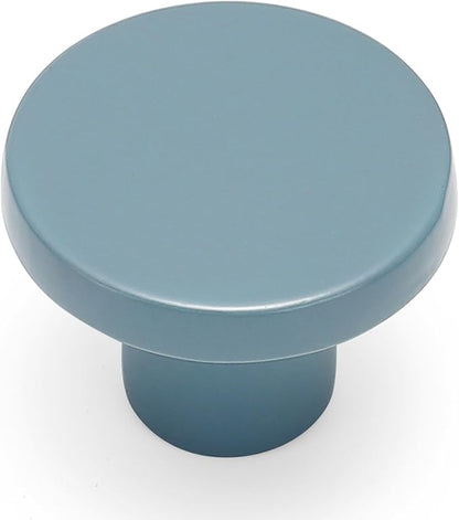 Ravinte 30 Pack Cabinet Knobs Light Blue Kitchen Cabinet Knobs Round Dresser Drawer Pulls Closet Door Pulls 1-1/5 Inch