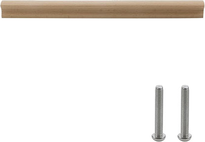 6Pcs Unfinished Beech Wood Solid Furniture Pulls Handles,Unfinished Unpainted Paintable Wooden Handles Cupboard Closet Drawer Handle Pull,Length 11.81",Hole Dis.8.82"