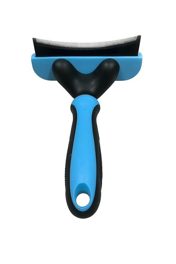 Large Pet Grooming Brush - Deshedding Dematting Tool, Undercoat Deshedding for Dogs & Cats, Extra-Wide and Curved Grooming Brush & Deshedder Comb for Long Hair, Reduces Shedding-Mewly Pet