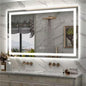 50x36 LED Lighted Bathroom Mirror for Wall, Large Vanity Mirror with Lights, Dimmable, Anti-Fog, Shatter-Proof, ETL Listed (Front + Backlit)
