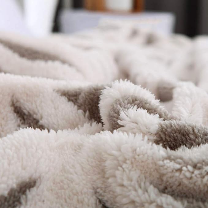 LOMAO Sherpa Fleece Blanket 90x90 Fuzzy Soft Throw Blanket Dual Sided Blanket for Couch Sofa Bed (Grey, 90''x90'')