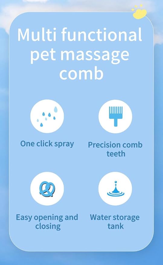 Pet Grooming Steam Brush, Pet Spray Hair Removal Comb, Anti-Static, Rechargeable, Comfortable Grip, for Dogs & Cats, Spray Hair Removal Comb, Steam Brush for Shedding & Grooming, Pink-Mewly Pet