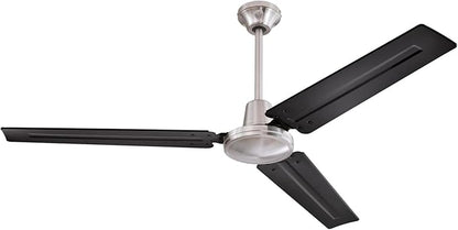 Westinghouse 7800300 Jax Ceiling Fan, 56-Inch, Brushed Nickel Black Blades