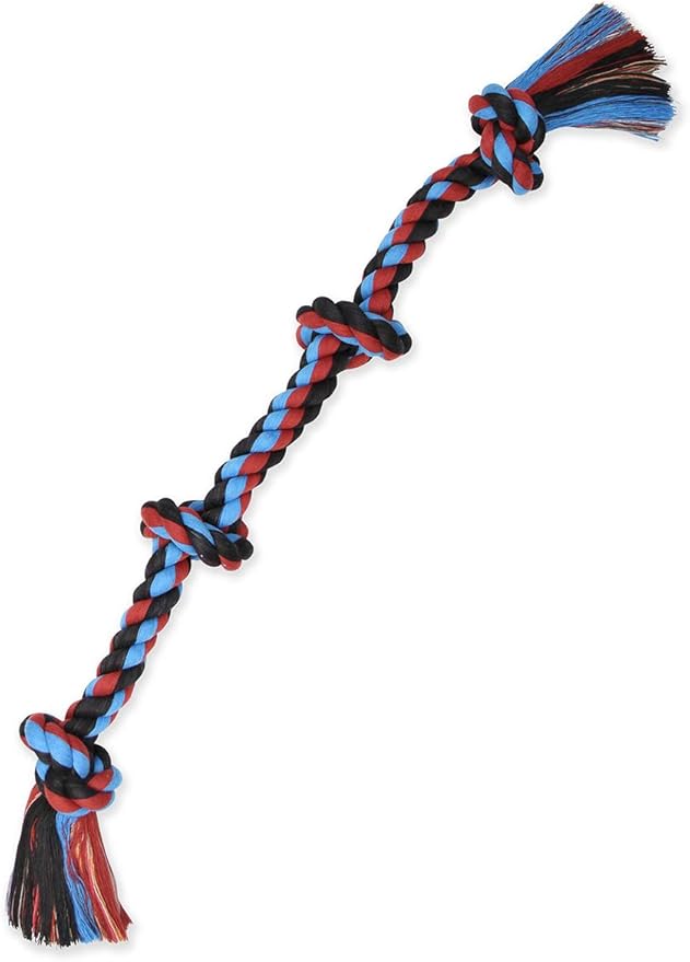 Mammoth Flossy Chews Color Rope Tug – Premium Cotton-Poly Tug Toy for Dogs – Interactive Dog Rope Toy – Tug Dog Chew Toy-Mewly Pet
