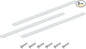 uxcell Cabinet Finger Edge Pull, 3pcs 600mm / 23.62" Aluminum Alloy Back Mount Hidden Cabinet Pulls Concealed Handle for Home Kitchen Drawer Cabinet, White