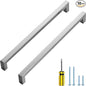 Ravinte 10 Pack Brushed Nickel Kitchen Cabinet Handles 10 Inch Cabinet Pulls Square Kitchen Hardware for Cabinet Drawer Pulls Drawer Handles Come with Screwdriver