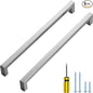 Ravinte 5 Pack Brushed Nickel Kitchen Cabinet Handles 10 Inch Cabinet Pulls Square Kitchen Hardware for Cabinet Drawer Pulls Drawer Handles Come with Screwdriver