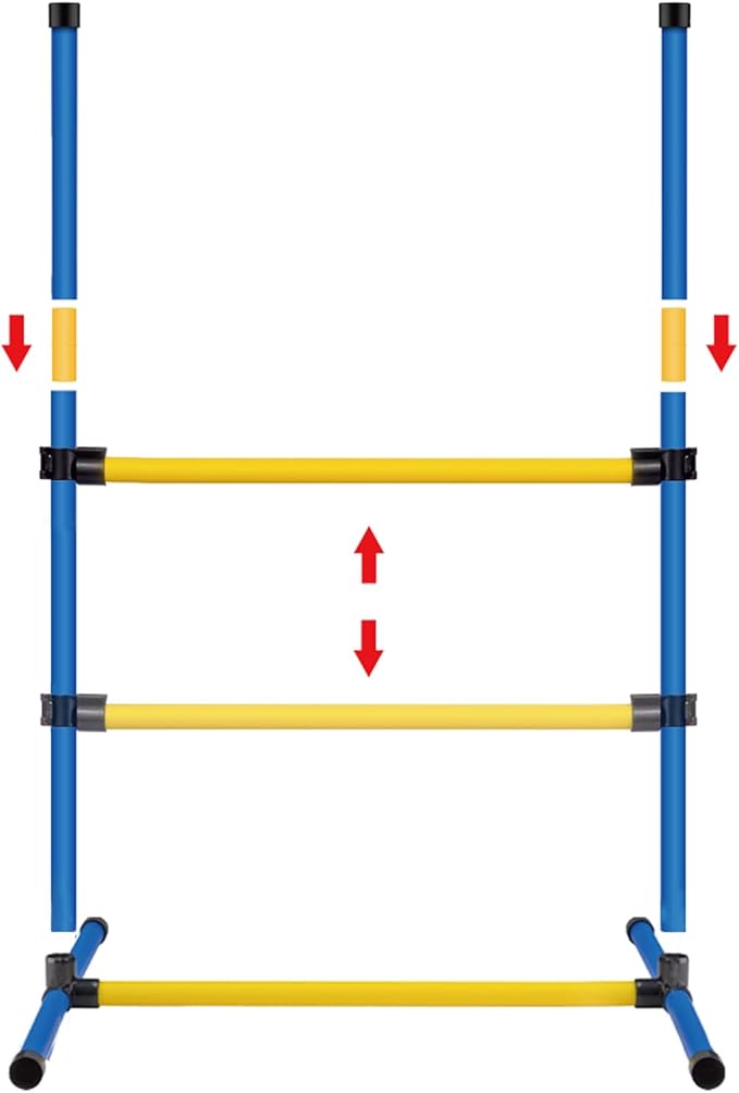 Dog Agility Training Equipment, Dog Agility Course Backyard Set, Pet Outdoor & Indoor Obstacle Course, with Agility Hurdle, Jump Ring, Toy Balls and Storage Bag