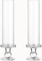 Hurricane Candle Holder Glass Taper Hurricane Clear Tall Candlestick Candles Holders Table Centerpiece Wedding Party Dining Event Home Decor (2)