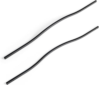 Goo-Ki Low Profile Matte Black Cabinet Pulls, Double Hole Centers (17.6''/18.9'') Zinc Alloy Handle for Drawer Cupboard Wardrobe,6 Packed