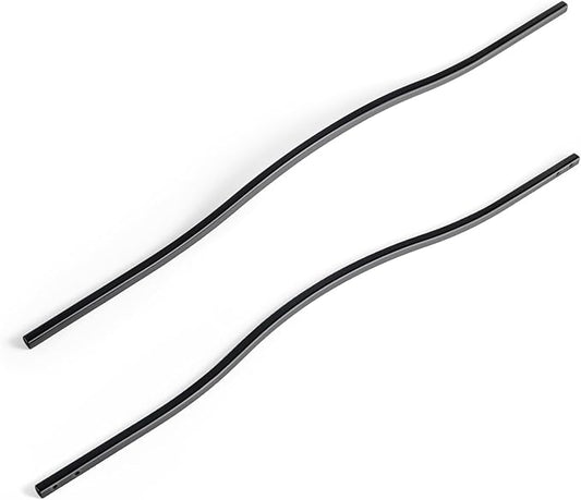 Goo-Ki Low Profile Matte Black Cabinet Pulls, Double Hole Centers (17.6''/18.9'') Zinc Alloy Handle for Drawer Cupboard Wardrobe,6 Packed