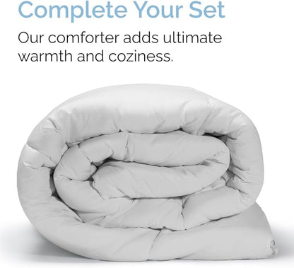 Queen 6 Piece Sheet Set - Comfy Breathable & Cooling - Ultra-Soft Hotel Luxury Bedding Set w/ 8-16 Inch Deep Pockets - 1 Flat & 1 Fitted Sheet & 4 Pillowcases - Wrinkle Free & Easy Care - Light Grey