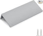 goldenwarm 15 Pack Brushed Nickel Finger Edge Pulls Drawer Finger Pulls Kitchen Hardware Handles Bedroom Dresser Drawers, 3in Hole Centers