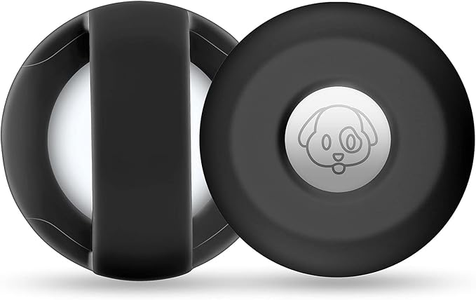 Airtag Holder for Dog Collar, Cibaabo Silicone Air Tag Case Cover Compatible with Apple Airtags for 0.8-1.2inch Cat Pet Collar Harness Loop-Mewly Pet