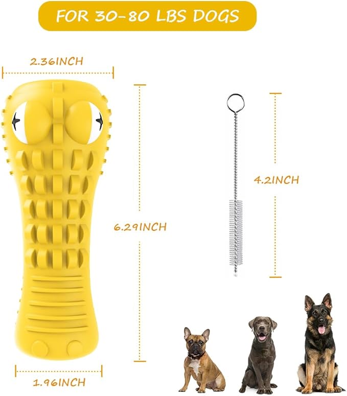 Dog Toys for Aggressive Chewers Large Medium Breed, Indestructible Dog Toothbrush Chew Toys, Squeaky Interactive Tough Extremely Durable, Dogs Toys to Keep Them Busy-Mewly Pet