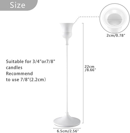 Candlestick Holders White, 1 Pack Taper Candle Holder for Candlesticks, Candle Sticks Holder Decor for Home Decor