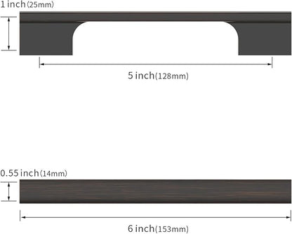 Asidrama 10 Pack 5 Inch(128mm) Oil Rubbed Bronze Kitchen Cabinet Handles, Cabinet Pulls Kitchen Cabinet Hardware for Cupboard Drawer Pulls