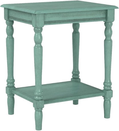Decor Therapy Accent Table with Storage, Casual Style, Modern End Table, Sturdy, Blue Gray - (24" x 19.5" x 15.75")