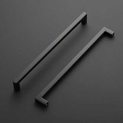 Ravinte 5 Pack Black Cabinet Pulls 11-1/3 Inch Square Kitchen Cabinet Handles Matte Black Kitchen Hardware for Drawer Pulls Drawer Handles Come with Screwdriver
