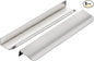 Ravinte Hardware 8 Pack Silver Cabinet Handles, 7.8 Inch (200mm) Finger Edge Pulls, 6-1/4 Inch Hole Center, Finger Pulls for Cabinets