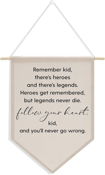 Inspirational Gifts Ideas Sports Room Decor Boys Room Wall Art Baseball Sign Baby Banner Gift Shower Canvas Hanging Flag Banner Wall Sign Decor Gift for Nursery Bedroom Playroom Front Door Boy Girls