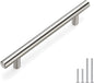 homdiy Brushed Nickel Cabinet Pulls Cabinet Handles, 4-1/2in(115mm) Center to Center Dresser Drawer Handles Silver Drawer Pulls for Kitchen, Bedroom, Bathroom, Wardrobe Hardware