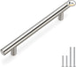 homdiy Brushed Nickel Cabinet Pulls Drawer Handles, 4-1/2in(115mm) Hole Center Dresser Drawer Handles Silver Drawer Pulls for Kitchen, Bedroom, Bathroom, Livingroom